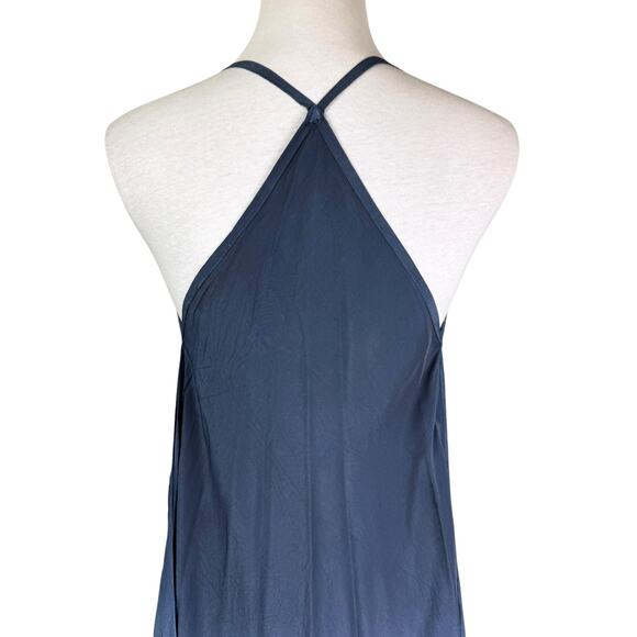 Viola Parrocchetti Navy Blue Ombre Anita Strappy Halter Vacation Maxi Dress - Picture 5 of 8